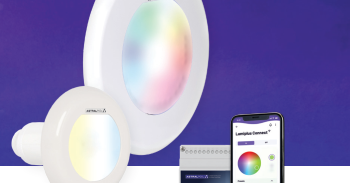 LumiPlus Connect reflektori s mobilnom aplikacijom omogućuju potpunu kontrolu rasvjete bazena.
